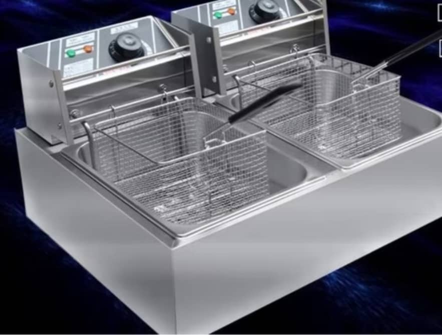 Electric Deep Fryer 2 Tank, Two Basket